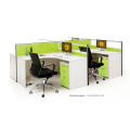 Office T Shape Workstation verde y blanco para 2 personas o más